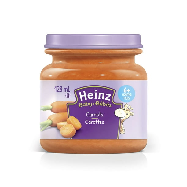 Aliments pour bébé Heinz aux carrottes pour débutants