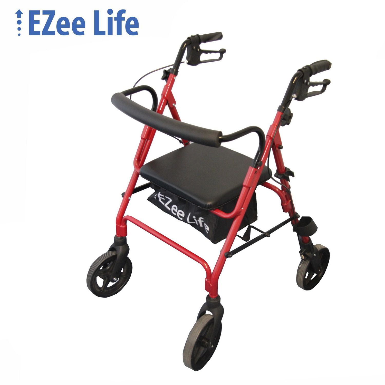 Economy Folding Aluminum Rollator Walker with Cane Holder Walmart Canada