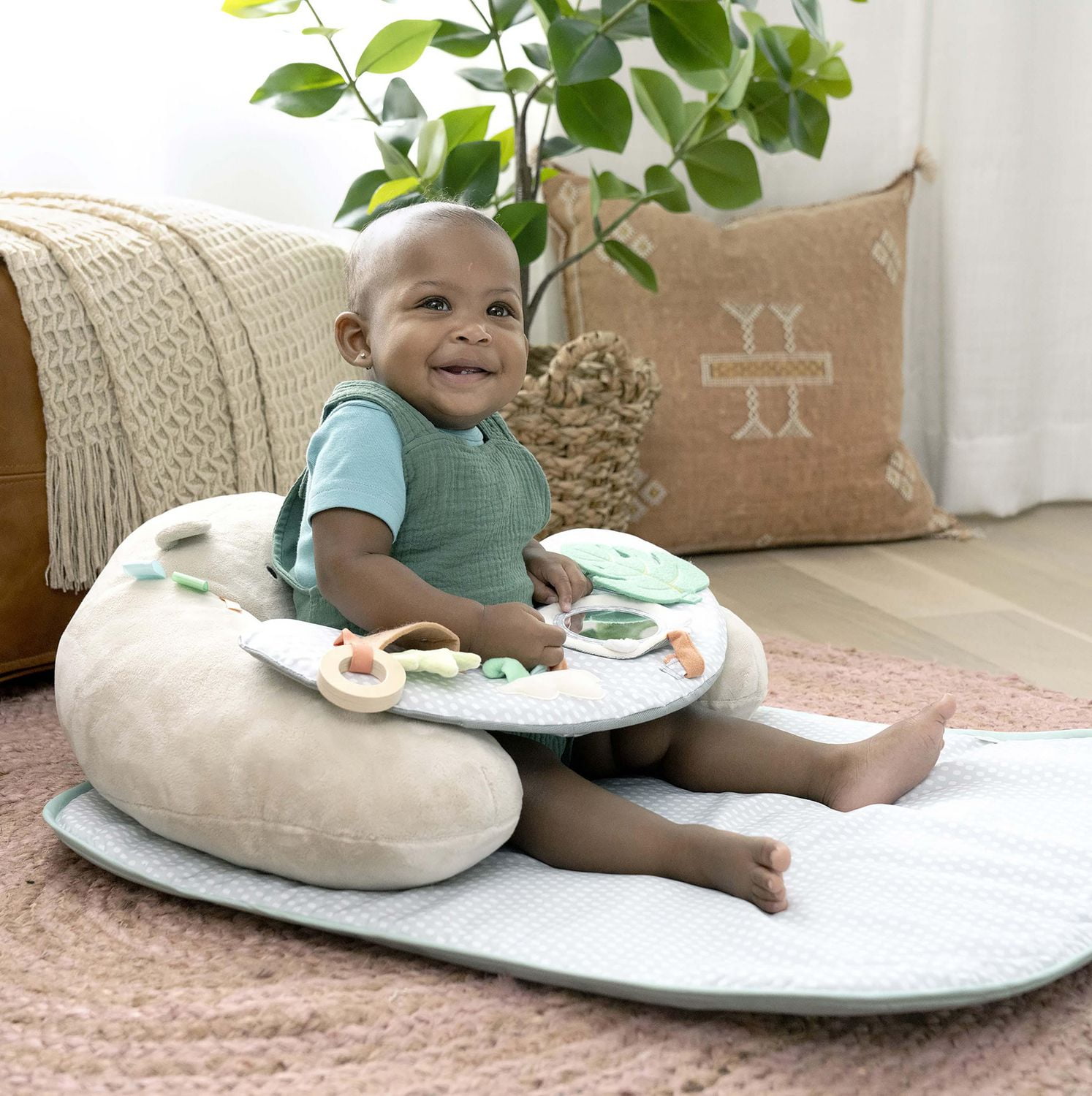 inGenuity Cozy Prop 4 in 1 Sit Up Prop Activity Mat Nate Walmart