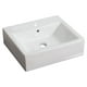 Lavabo vasque rectangulaire American Imaginations, 50,8 cm de largeur par 45,72 cm de profondeur, couleur blanc, pour robinet simple. – image 1 sur 1