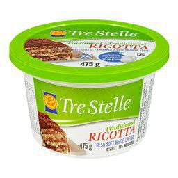 Tre Stelle Traditional Ricotta Fresh Soft White Cheese
