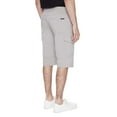 thumbnail image 2 of Dark Black Men's Pull on Cargo Capri Short - Cream, 2 of 6