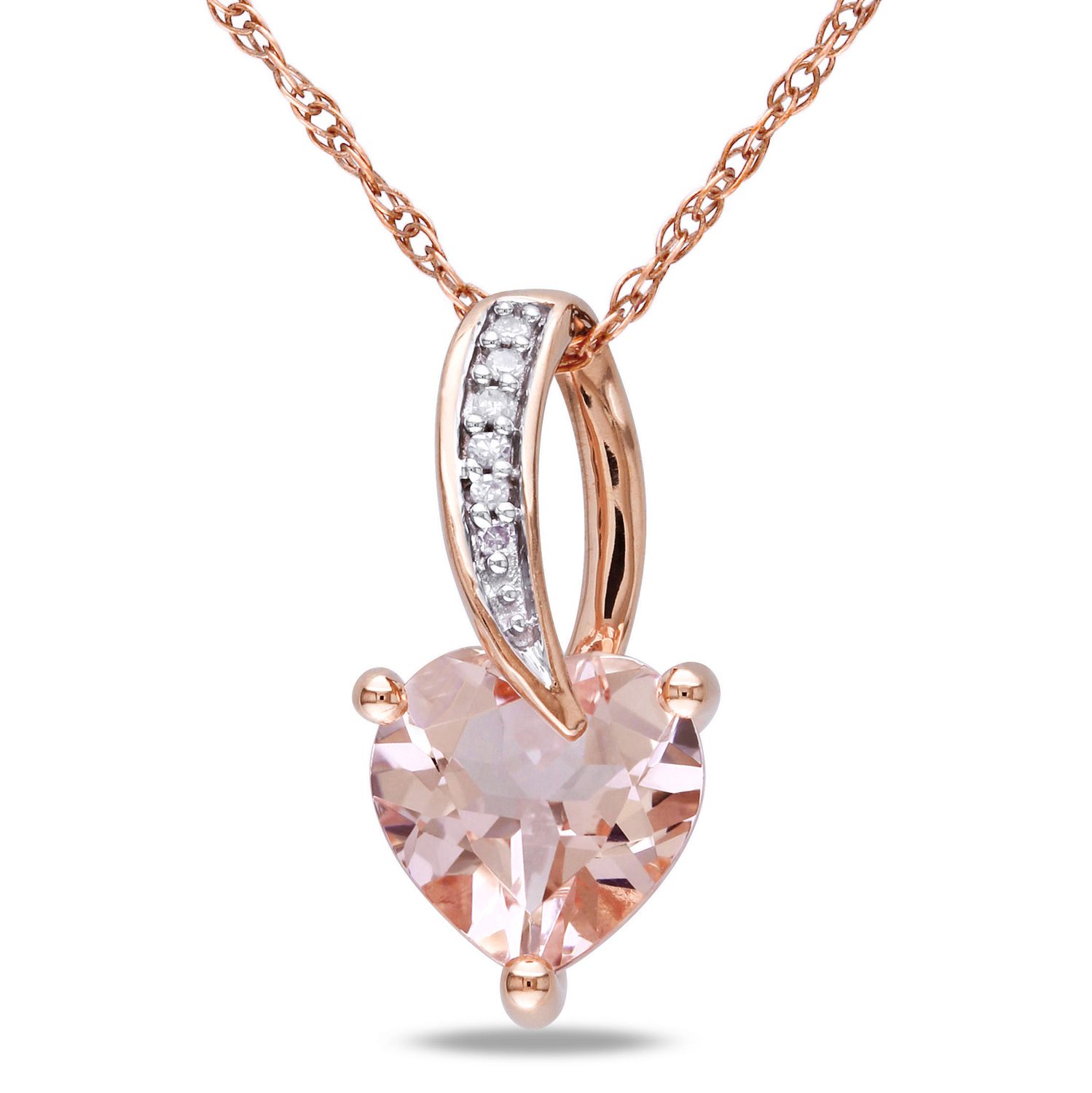 Tangelo 1.10 Carat T.G.W. and DiamondAccent 10 K Rose Gold
