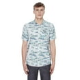 thumbnail image 1 of Dark Black Men's Short-Sleeve Patterned Button-Down Shirt, 1 of 6