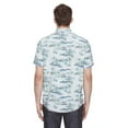 thumbnail image 3 of Dark Black Men's Short-Sleeve Patterned Button-Down Shirt, 3 of 6