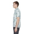 thumbnail image 4 of Dark Black Men's Short-Sleeve Patterned Button-Down Shirt, 4 of 6