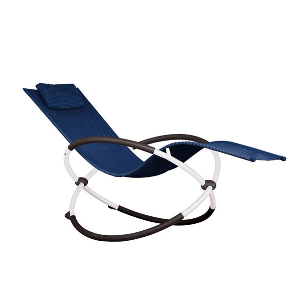 Chaise longue orbitale marine Vivere avec cadre en acier enduit de