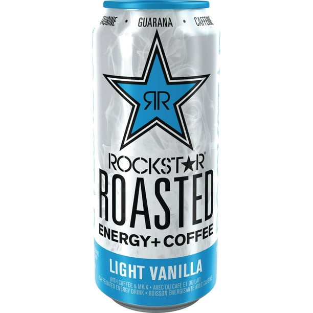 Boisson énergisante avec caféine de Vanille Légère énergie et café Roasted de Rockstar 473mL