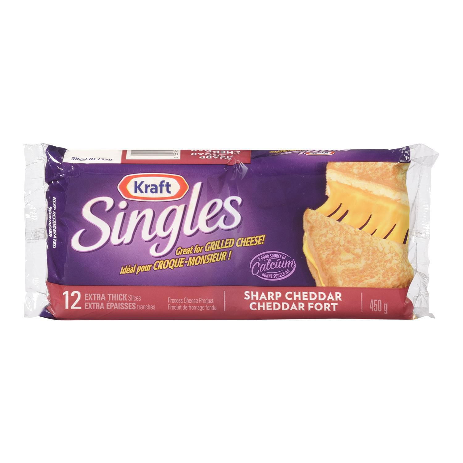 Kraft Singles Sharp Cheddar Extra Thick Cheese Slices Walmart Canada