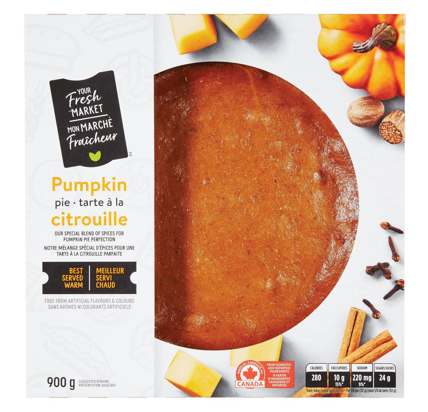 Your Fresh Market Baked 10" Pumpkin Pie Walmart Canada