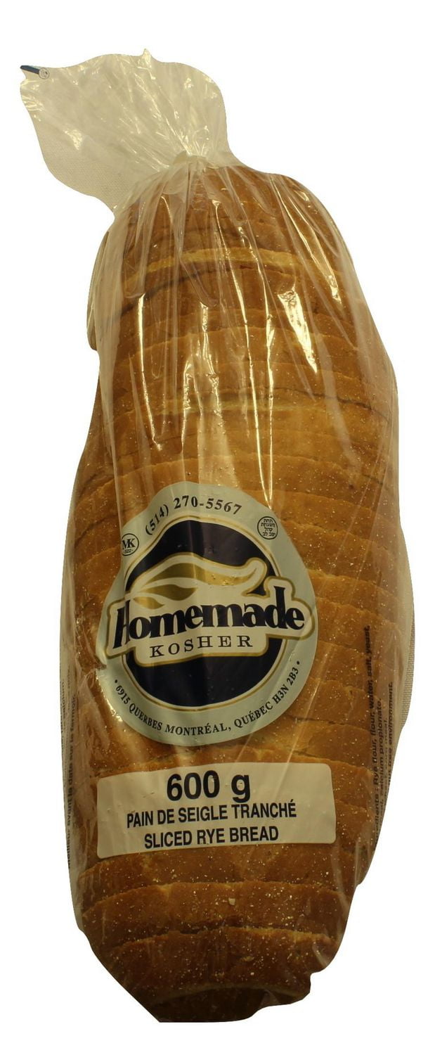 Home Made Homemade Kosher Sliced Rye Bread, 600 g