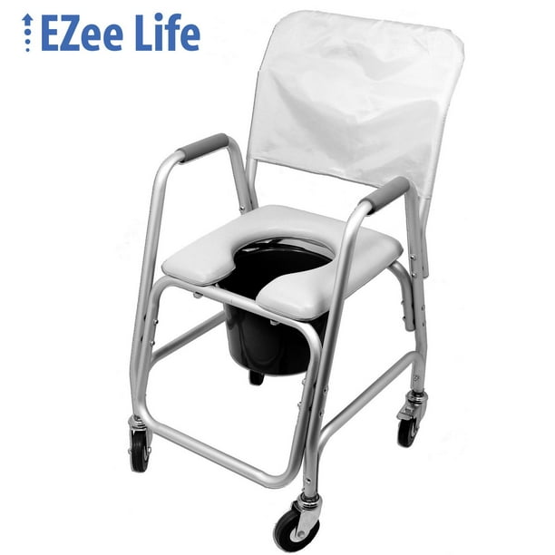 Urinoir à roues Ezee Life avec siège rembourré de 16 po de large