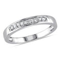 thumbnail image 1 of Miabella 0.10 Carat T.W. Diamond Sterling Silver Semi-Eternity Ring, 1 of 5