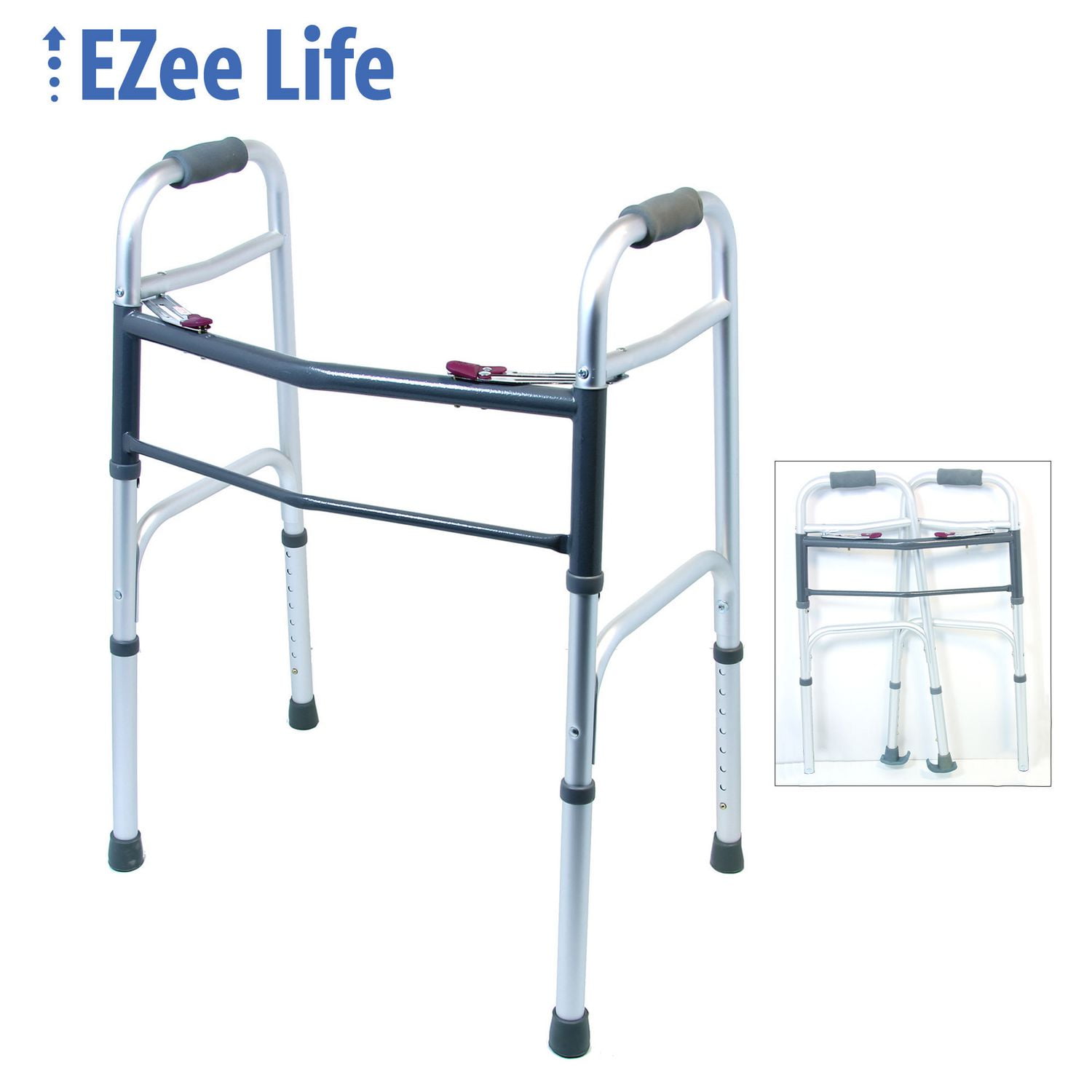 Ezee Life Adult 2Button Folding Walker Walmart Canada