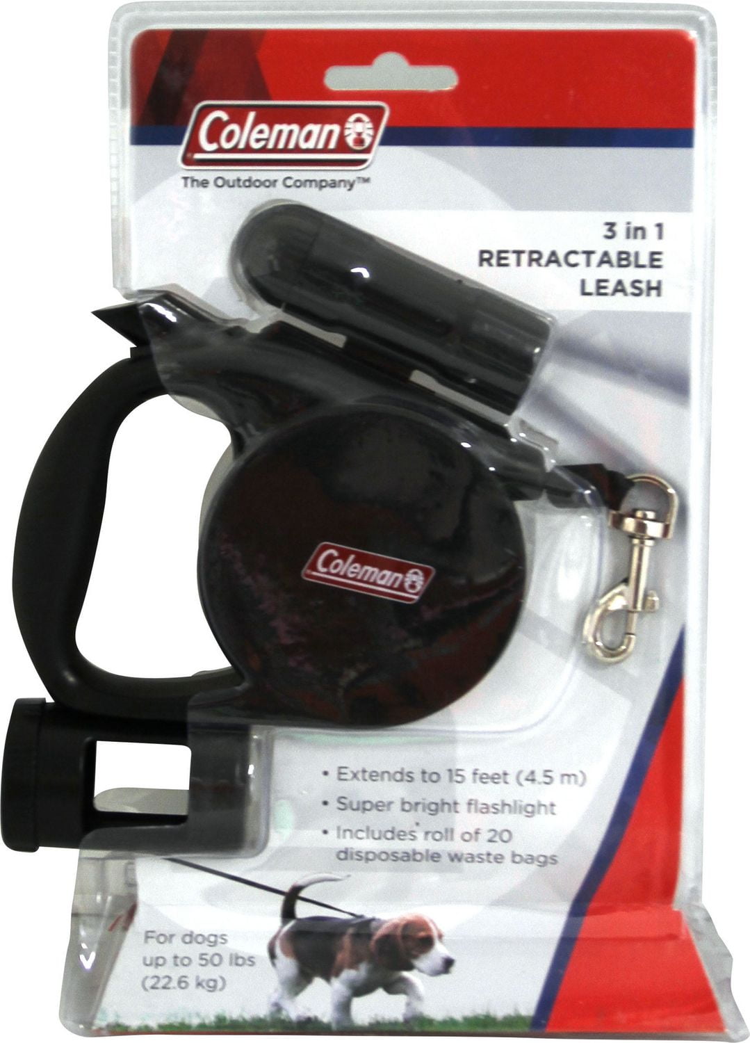 coleman 3 in 1 retractable leash