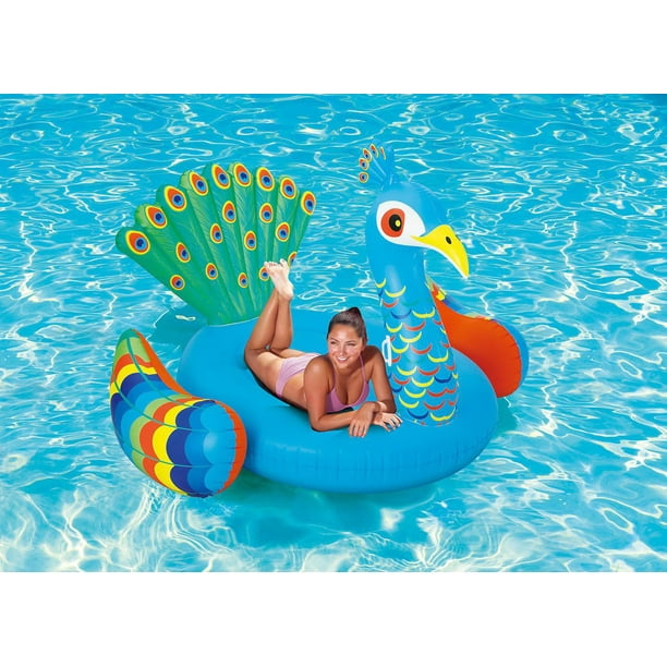 Très grand flotteur pour piscine Play Day en forme de paon