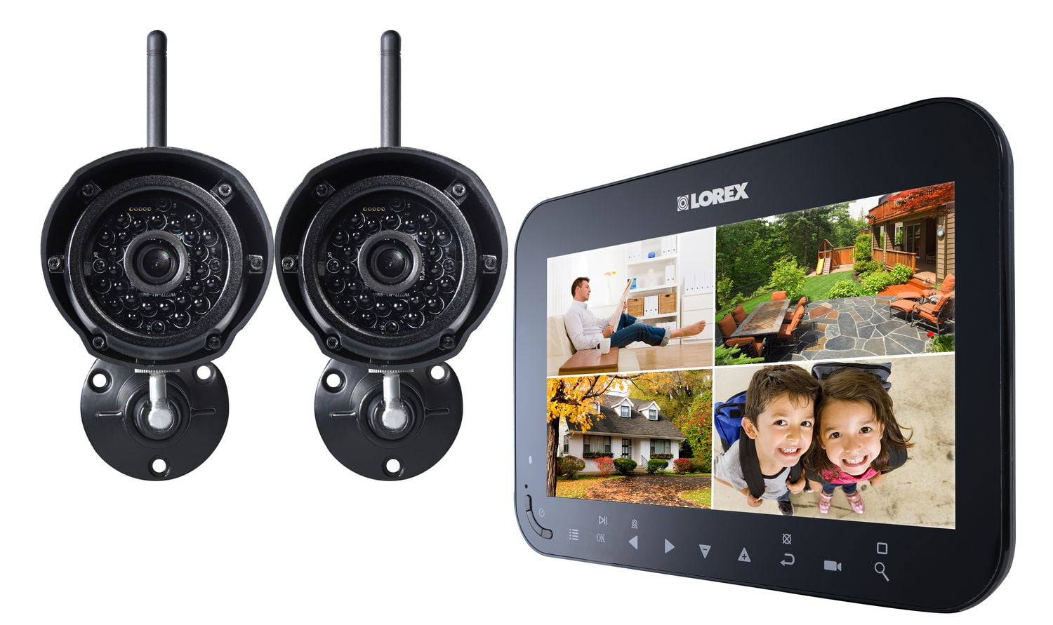 Lorex 7 lcd wireless cheap cctv with 2 cameras