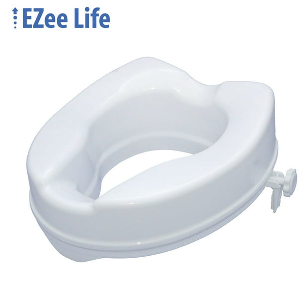 Siège de toilette surélevé de 4 po Ezee Life - verrouillage double