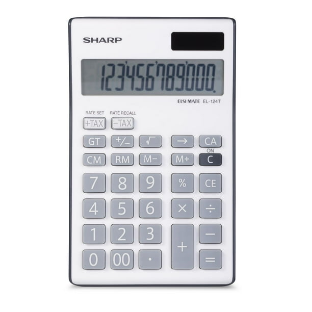 Calculatrice Sharp à 12 chiffres en gris Calc de bureau de 12 chiffres