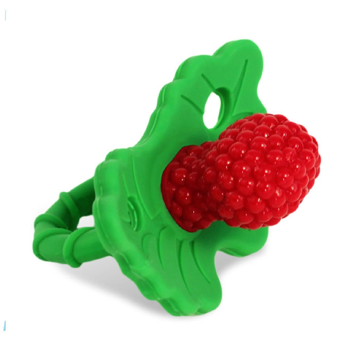 RaZbaby - RaZberry Silicone Textured Teether - Red, Age: 3 months+ 