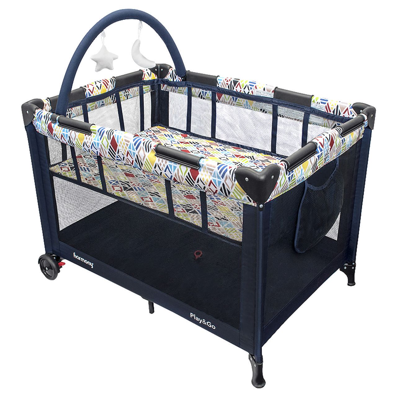 harmony play and go travel cot