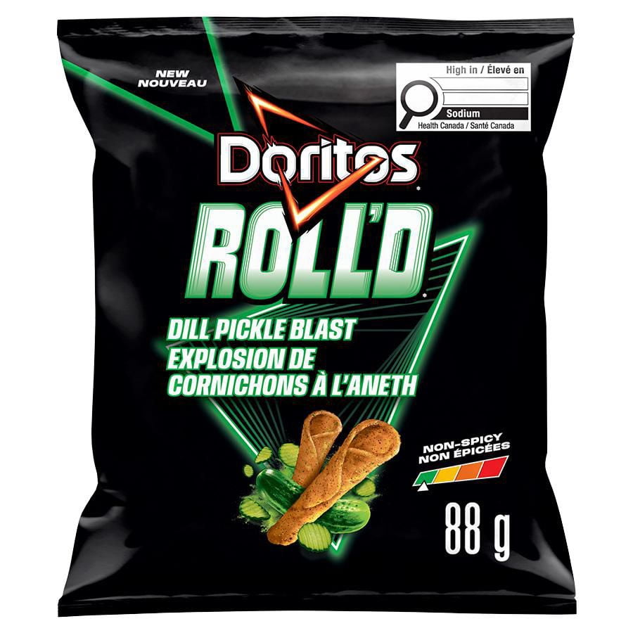 Doritos Roll'd Dill Pickle Blast Flavoured Rolled Tortilla Chips