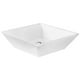 Lavabo vasque carré blanc American Imaginations, 40,64 cm de largeur par 40,64 cm de profondeur, couleur blanc, pour robinet mural. – image 1 sur 1