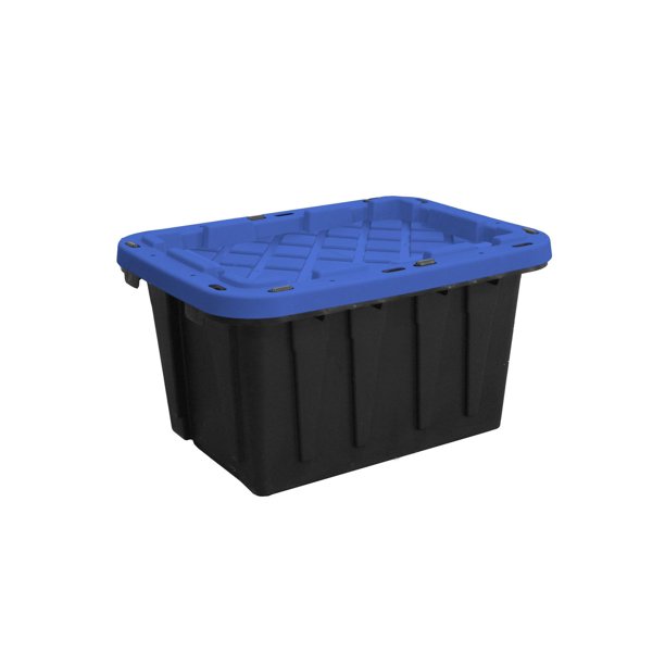 Ramtuff Strong Box 45-L Black and Blue Plastic Storage Box - Walmart.ca