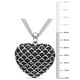 Collier en forme de cœur avec diamants noir 1 ct TW en argent sterling, 17 pouces en longueur – image 3 sur 3