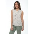 thumbnail image 1 of JAX Women's Printed Sleeveless Textured Top, 1 of 5