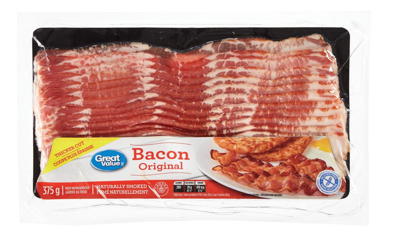 Great Value Naturally Smoked Bacon Walmart Canada
