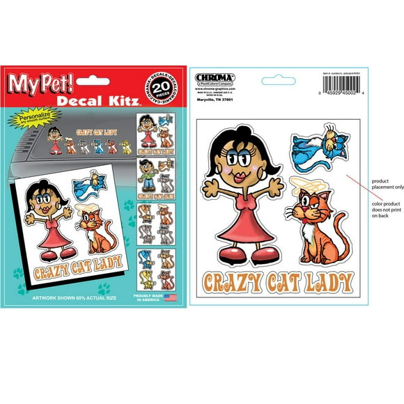 Chroma Graphics Crazy Cat Lady Decal Kit
