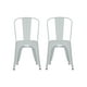 Chaise de salle à manger avec filetage en métal blanc Nova de DHP – image 3 sur 4