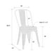 Chaise de salle à manger avec filetage en métal blanc Nova de DHP – image 4 sur 4