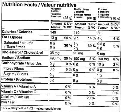 Hormel Plateau à collation pepperoni, fromage marbré et craquelins Hormel Plateau à collation Pep