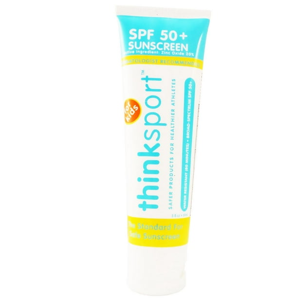 Crème solaire SPF 50+, 3oz Thinksport Kids crème solaire minérale