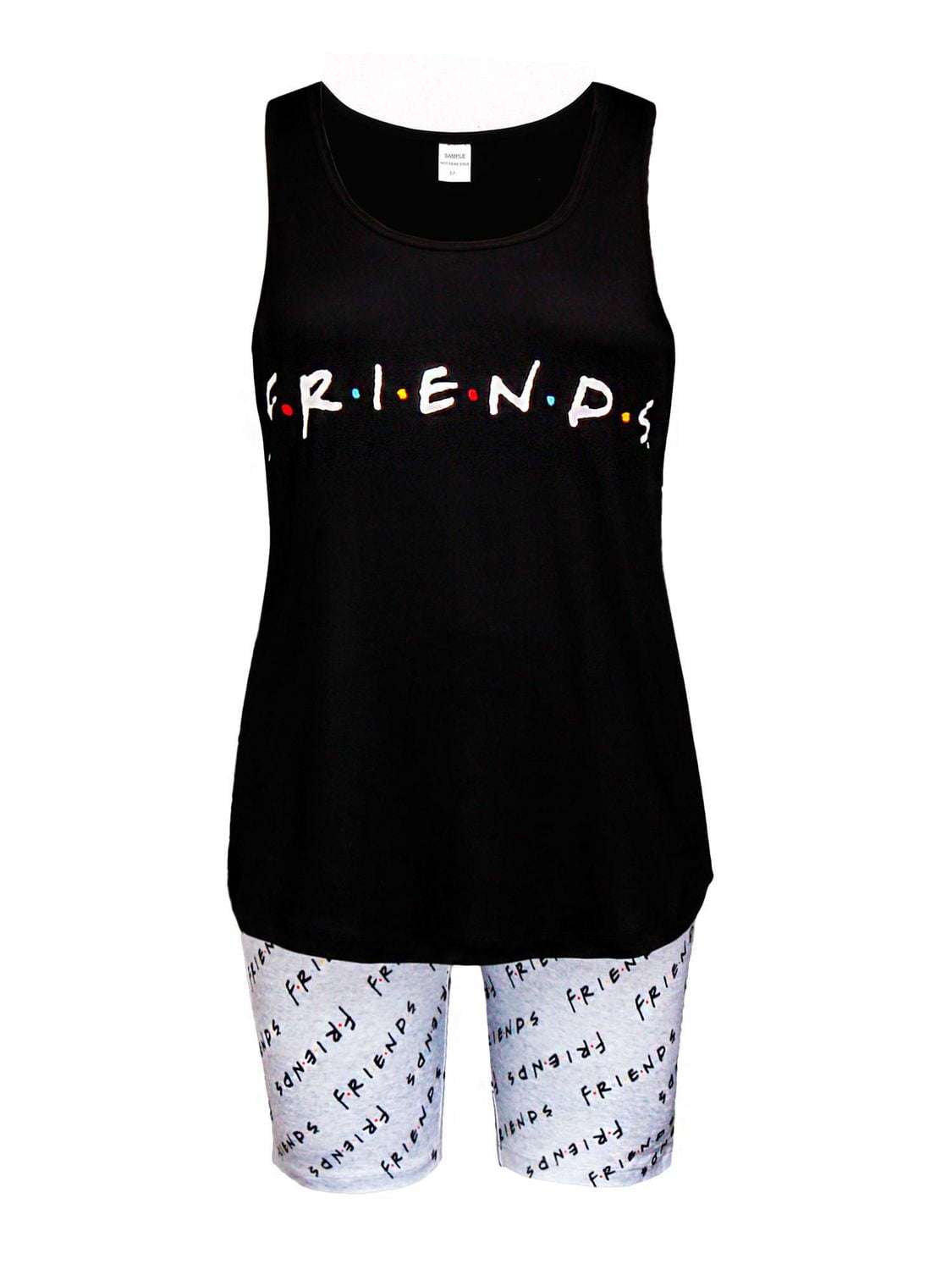 Friends two piece pajama set for ladies