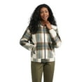 thumbnail image 1 of Mexx Women's Soft Brushed Plaid Bomber Jacket, 1 of 4