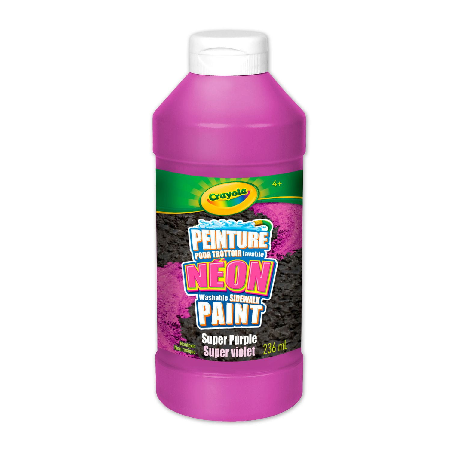 Crayola Neon Washable Sidewalk Paint, Super Purple Walmart Canada