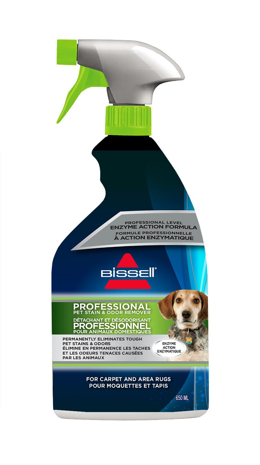 Nettoyant professional à l'action enzymatique BISSELL pour elminez les  taches et les odeurs des animaux domestiques, 650mL 650mL 