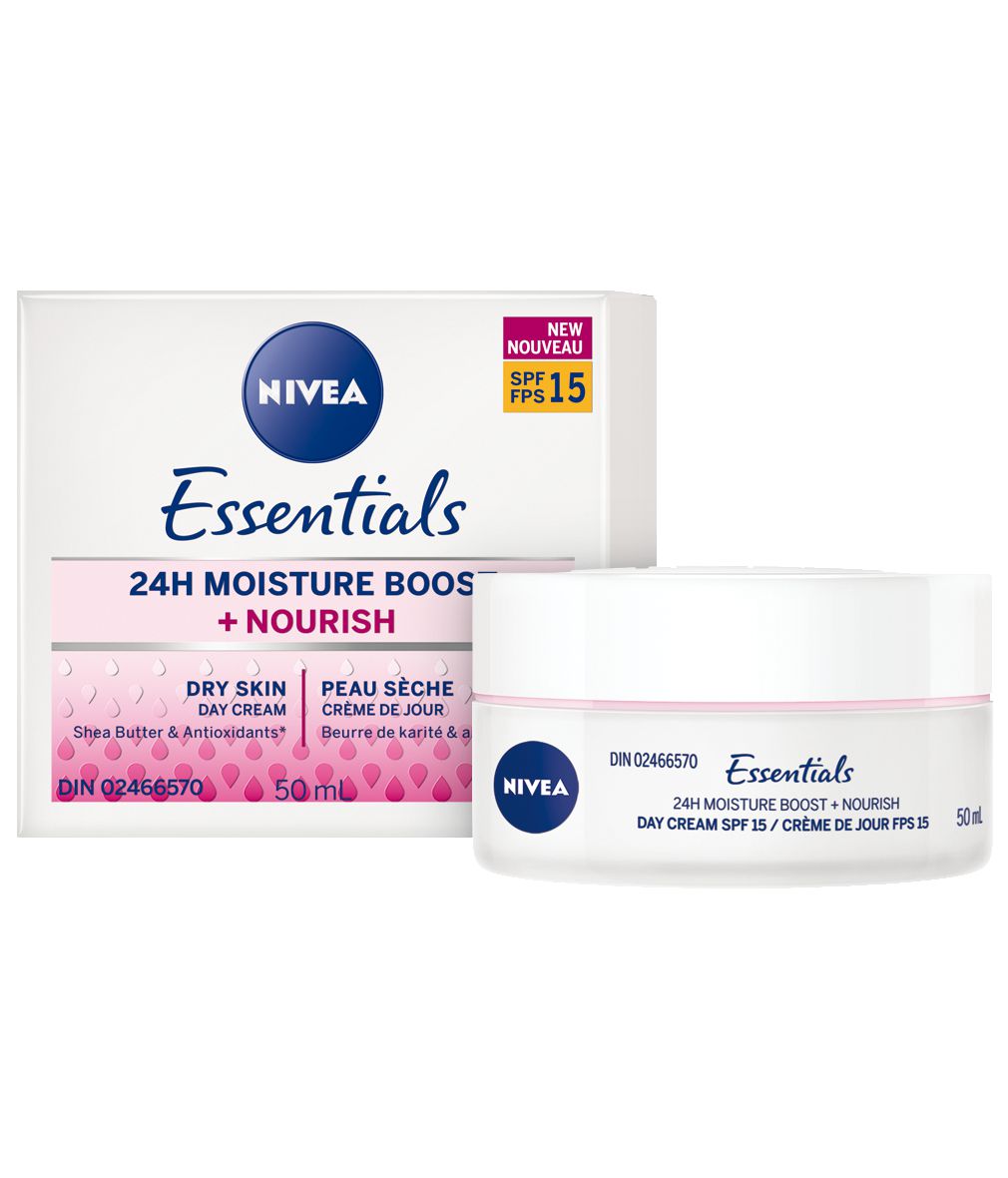 Nivea Essentials 24h Moisture BOOST + Nourish Day Cream Spf 15, 50ml