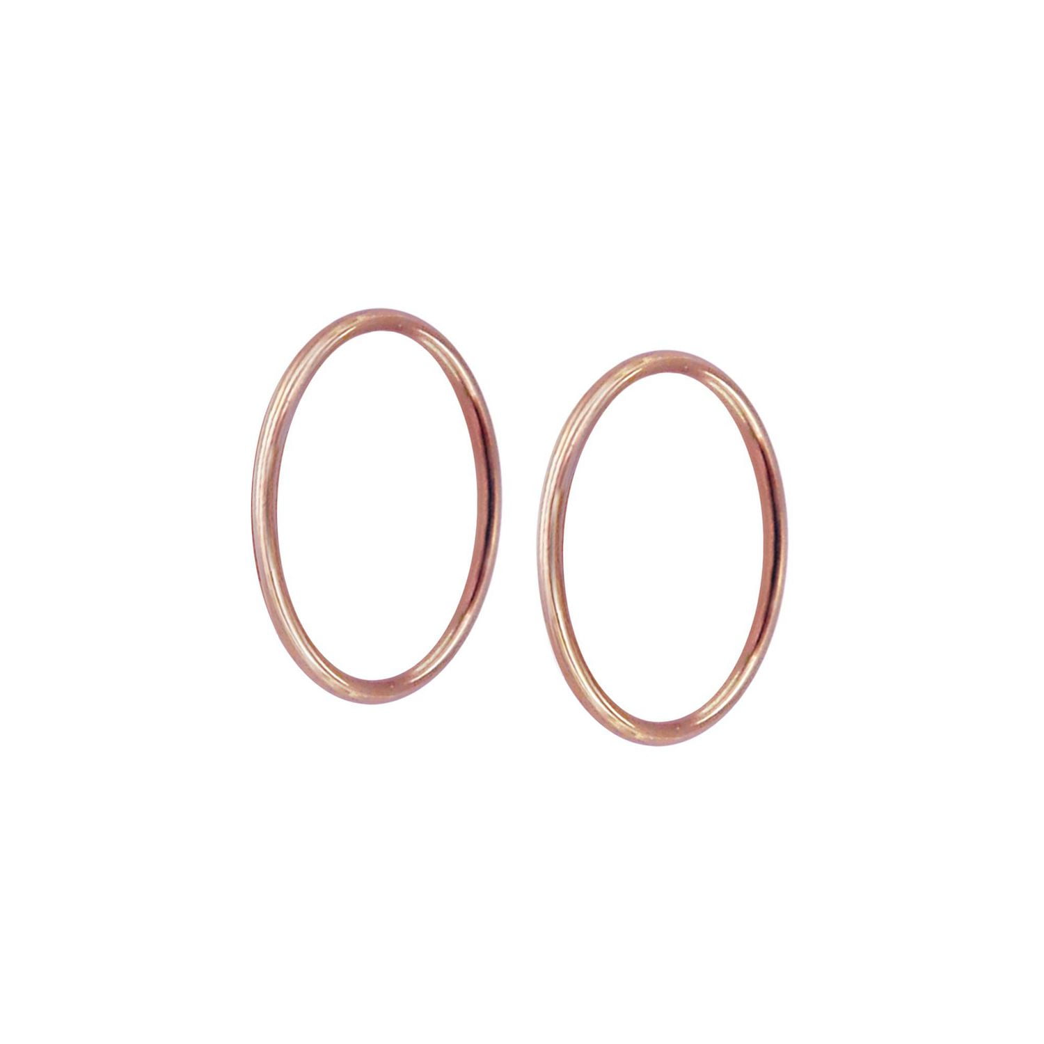 Luxury Designs 10KT Gold Set of 3 10mm hoops in White Gold, Yellow Gold and Rose Gold