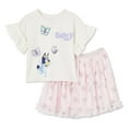 thumbnail image 1 of Bluey Toddler Girls' Skirt 2-Piece Set, 1 of 1