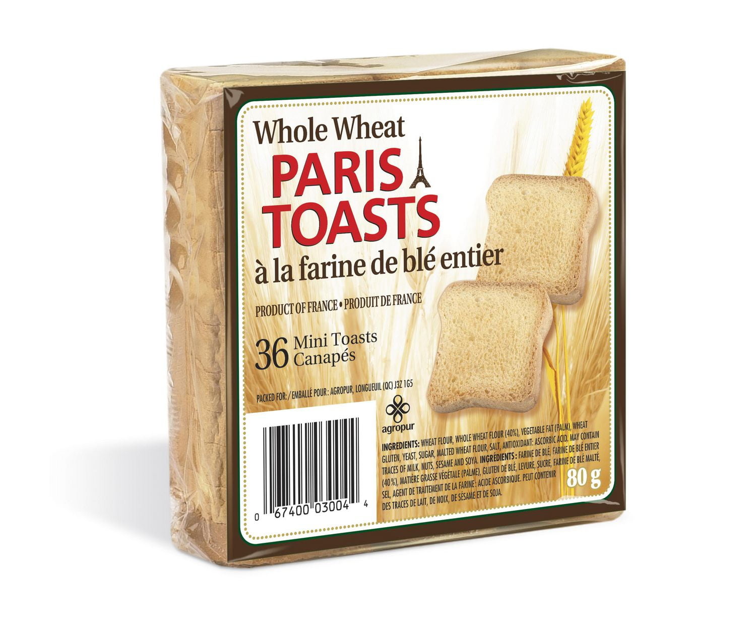ParisToast Whole Wheat Mini Toasts Walmart Canada