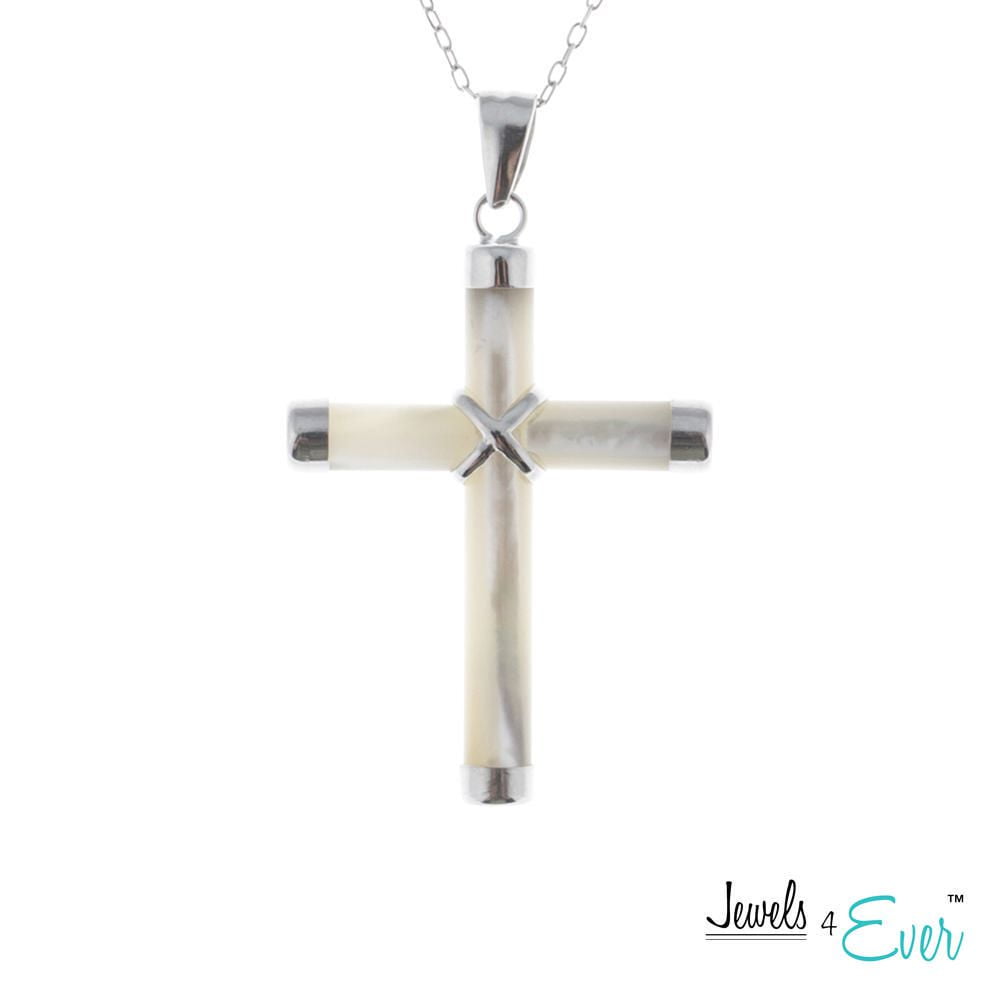 mother of pearl cross pendant