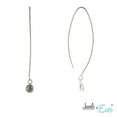 thumbnail image 1 of Jewels 4 Ever Sterling Silver CZ Drop Earrings, 1 of 1
