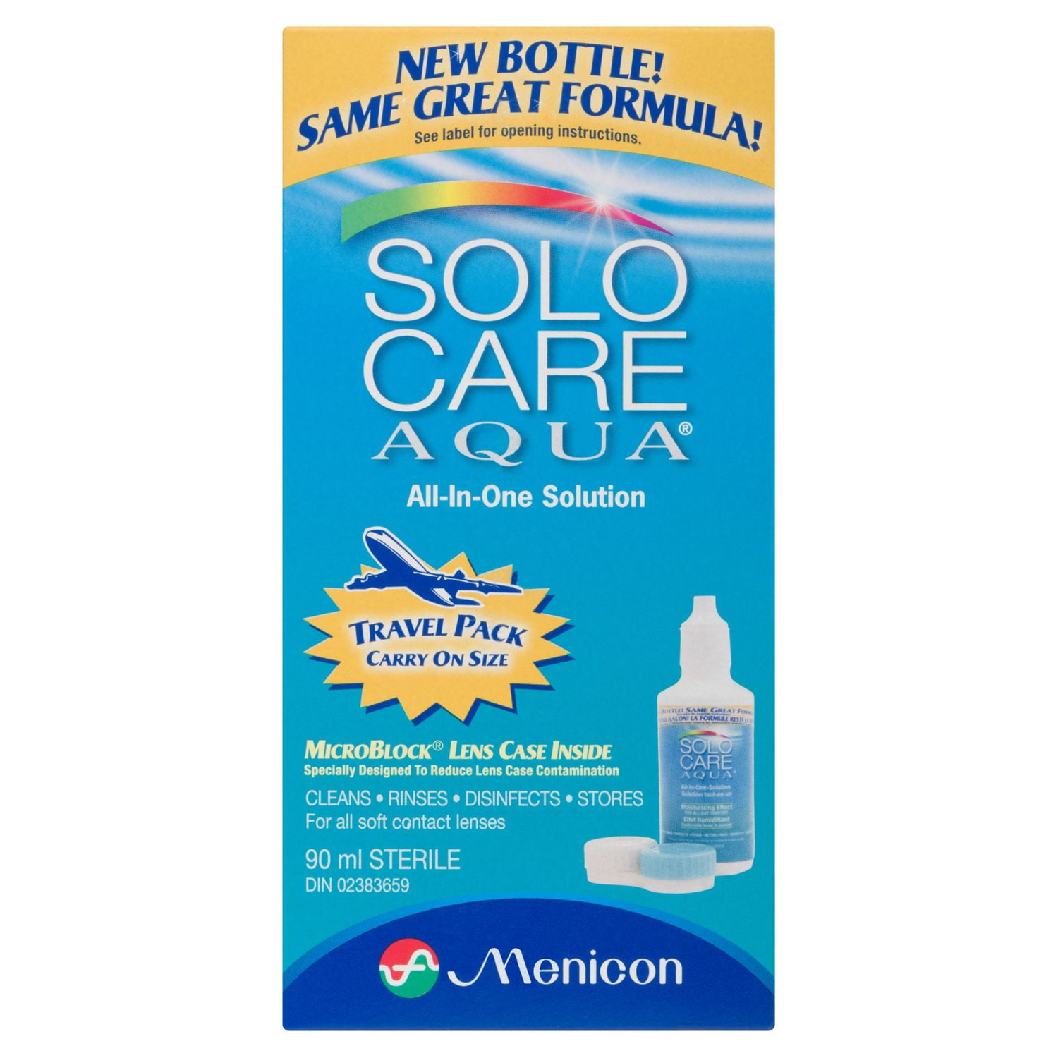 Solocare Aqua AllinOne Soft Contact Lenses Solution Travel Pack