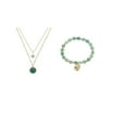thumbnail image 1 of Luxury Designs Ensemble collier et bracelet extensible Aventurine « LUCKY », 1 of 3