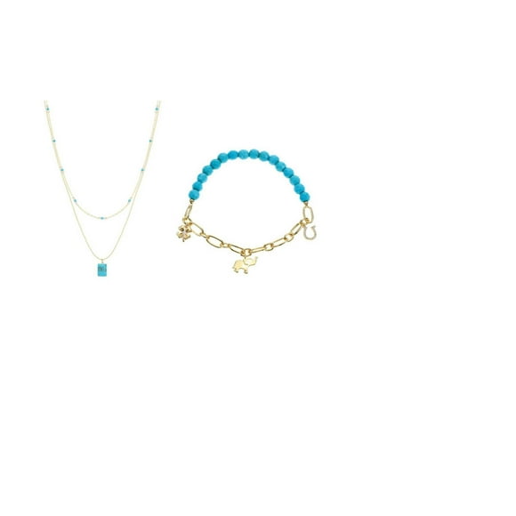 Luxury Designs “CLEANSING” Turquoise Duo necklace and bracelet set