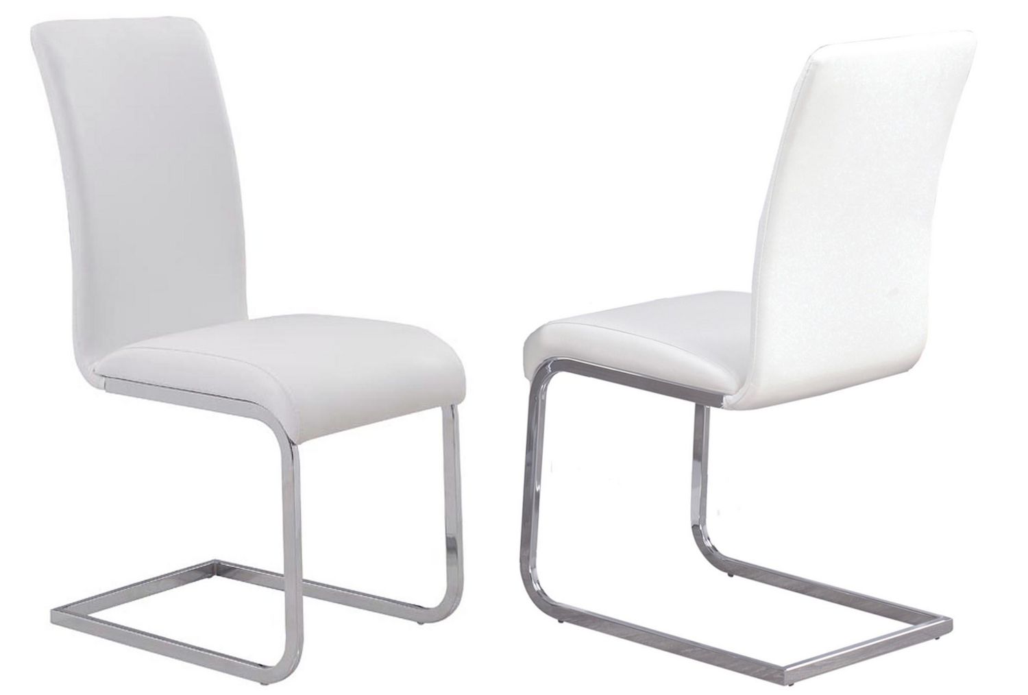 Set of 2 Faux Leather Dining Chair in White Walmart Canada